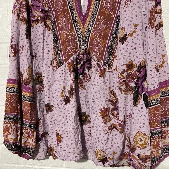 Maurices Floral Boho Peasant Blouse Top - Picture 4 of 10